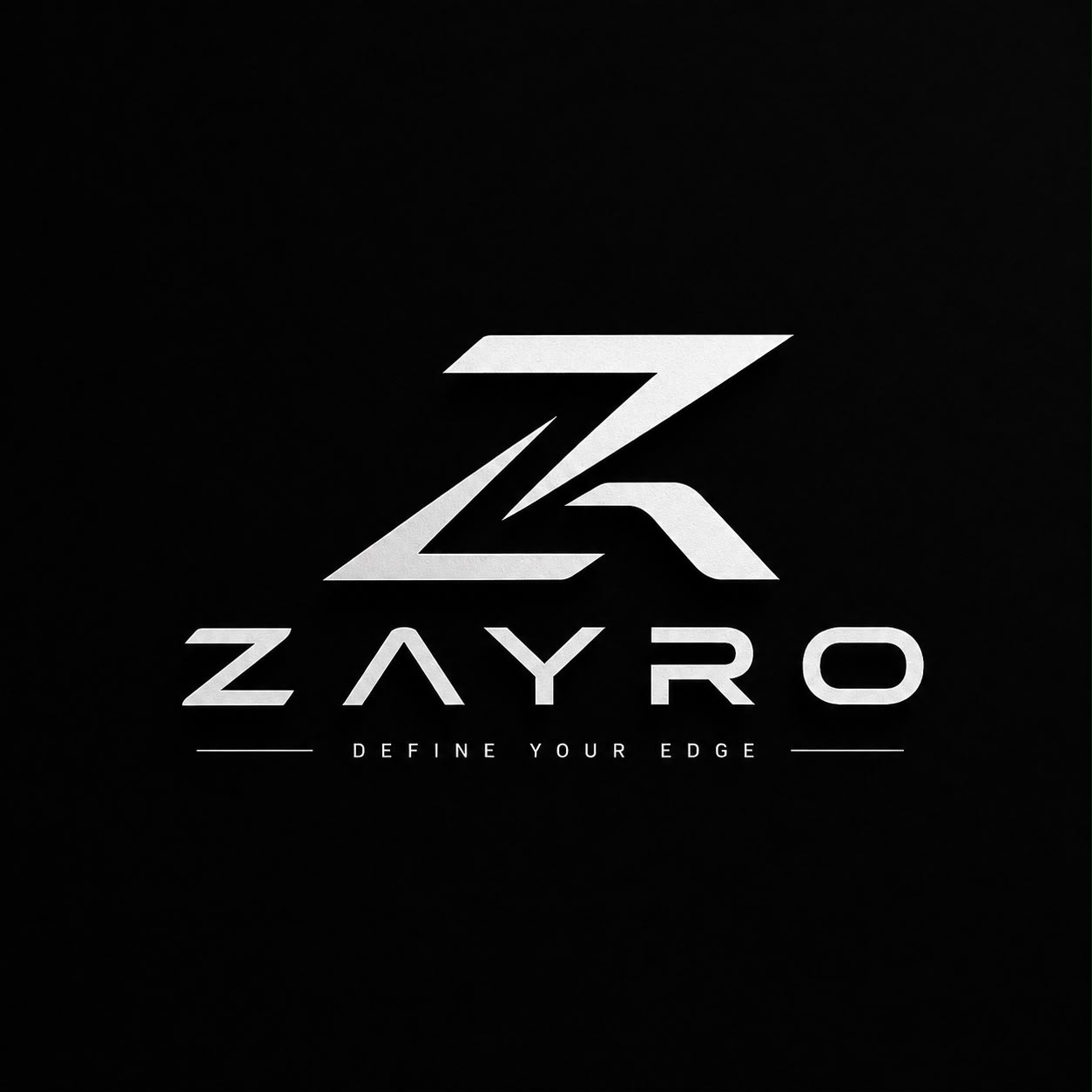 ZAYRO brand identity — the Z monogram designed by Ahmed Islam